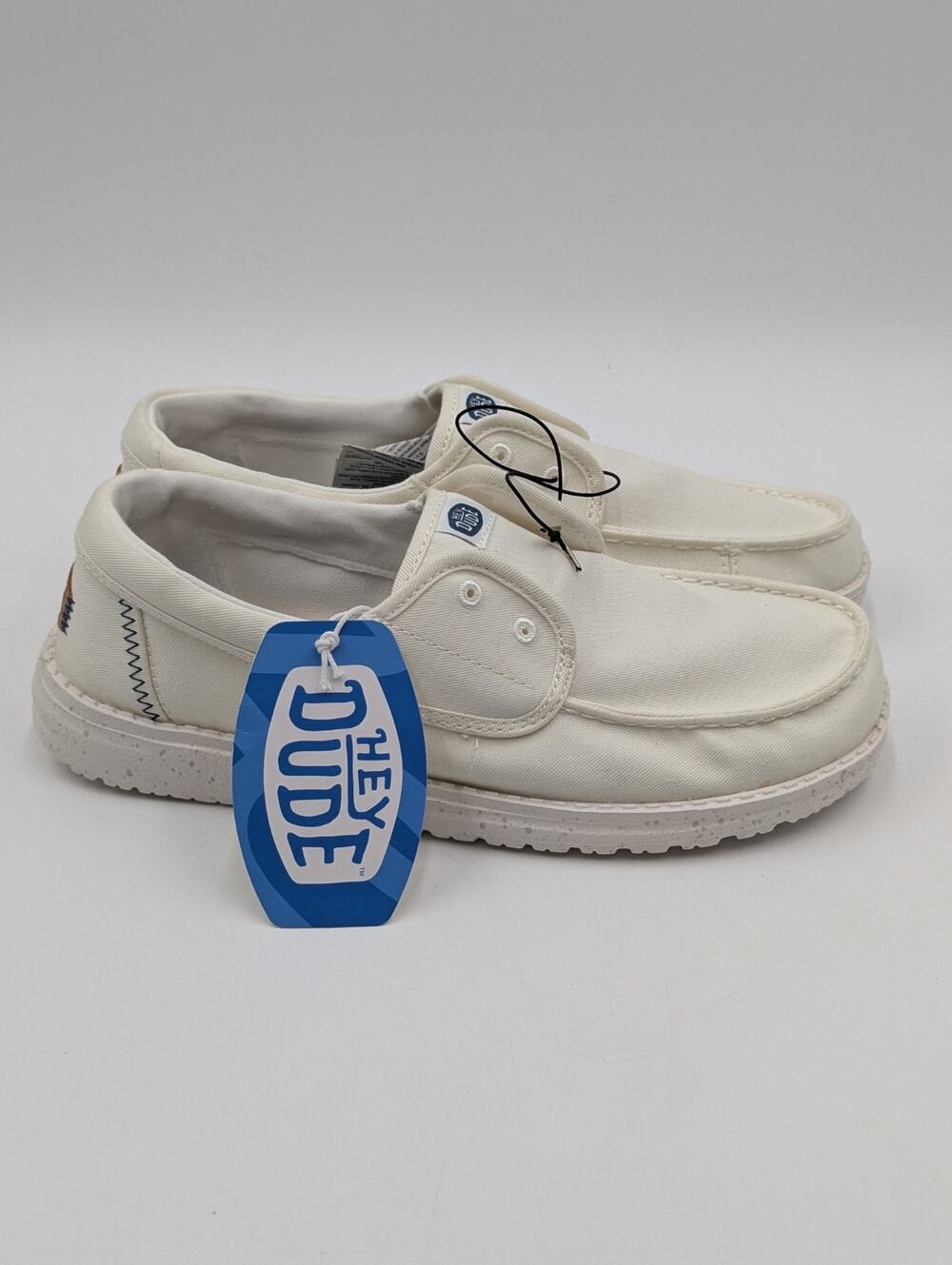 Hey Dude Wendy Cru Stretch Canvas Women's Size 9 Slip-On Shoes Snow White NWT